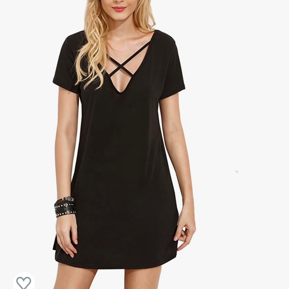 Women's Summer Short Sleeve Loose Tunic Casual T-Shirt Dress